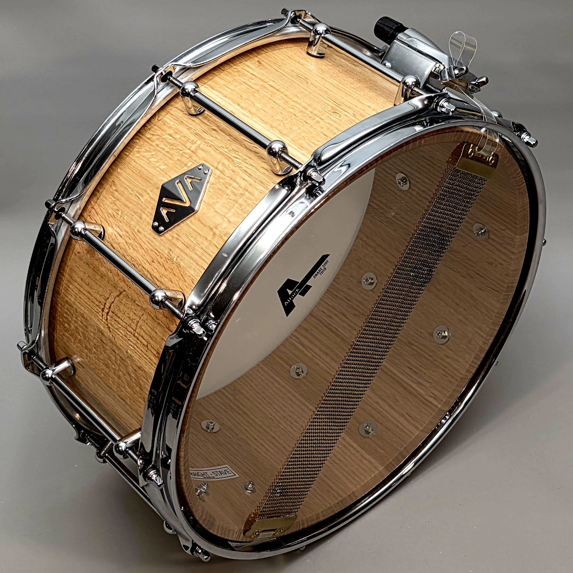 14 x 6.5 RED OAK STRAIGHT-STAVE CHROME